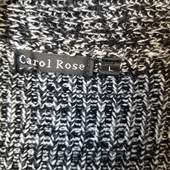 Carol Rose Cardigan Open Front Color Block Sweater - Picture 2 of 6